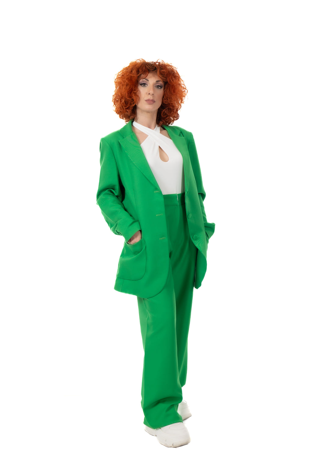 Πράσινο oversized κοστούμι