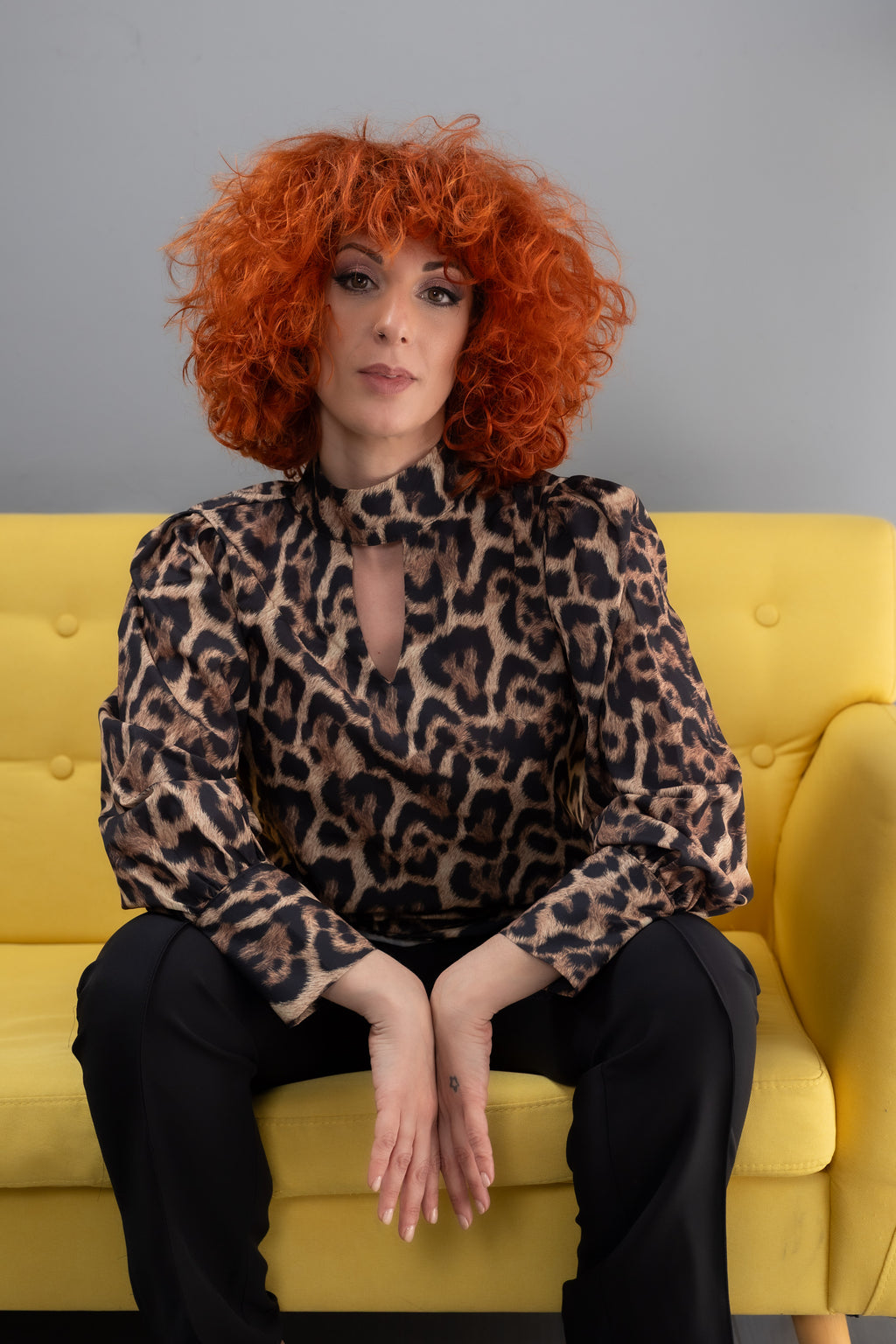 Μπλούζα Animal Print Με Άνοιγμα