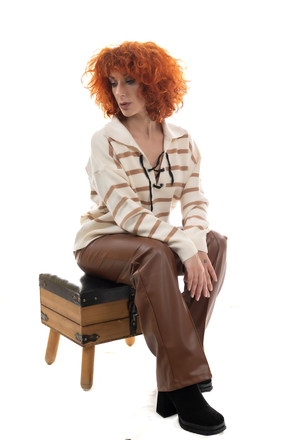 Παντελόνι Δερματίνης με Τσέπες