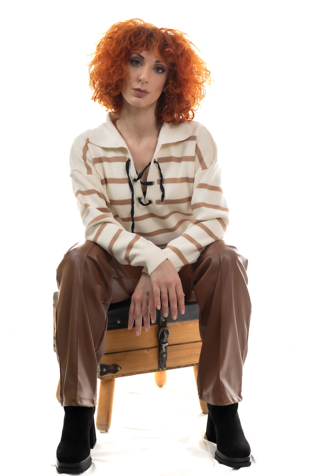 Παντελόνι Δερματίνης με Τσέπες