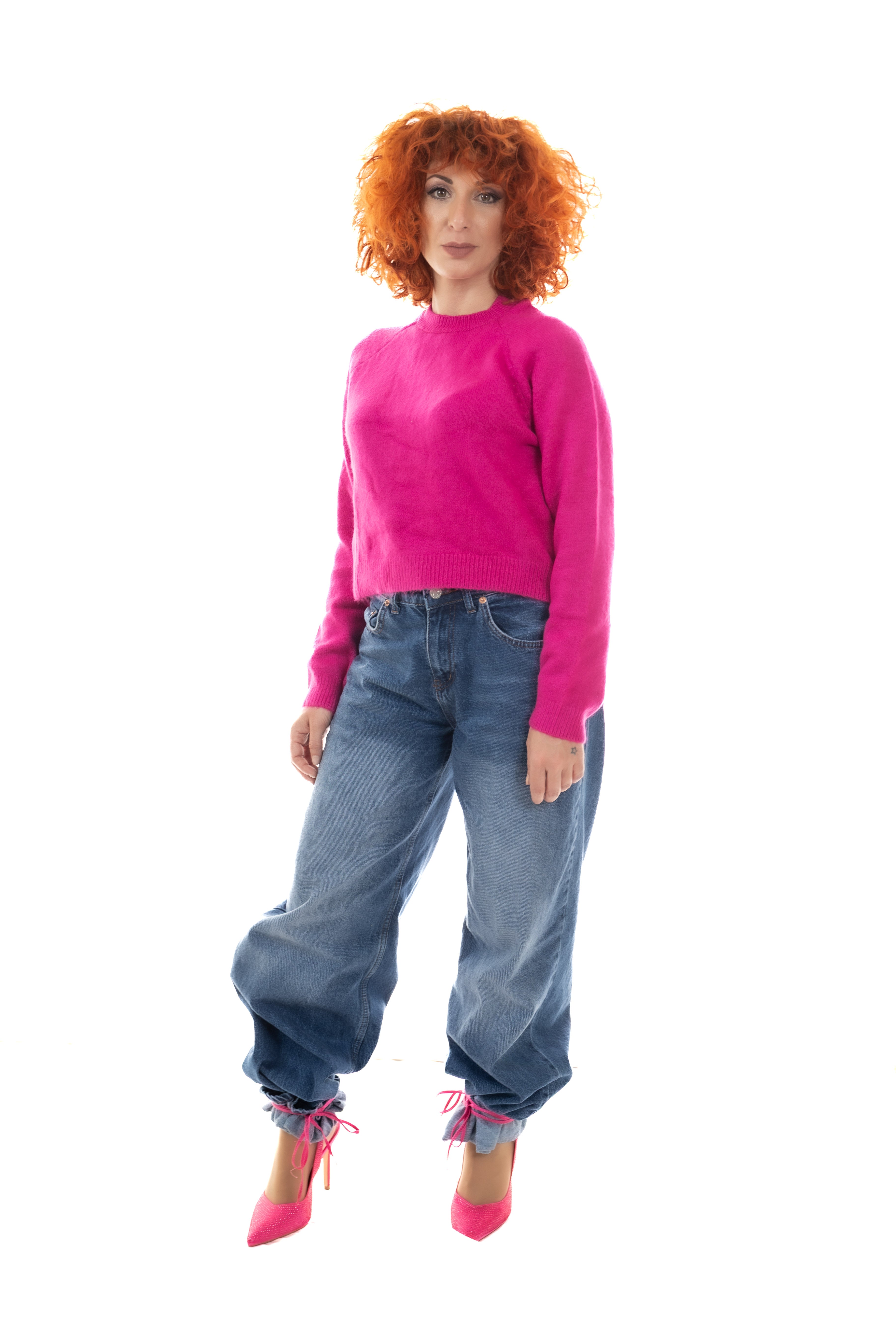 Φούξια Κοντό Πλεκτό One Size