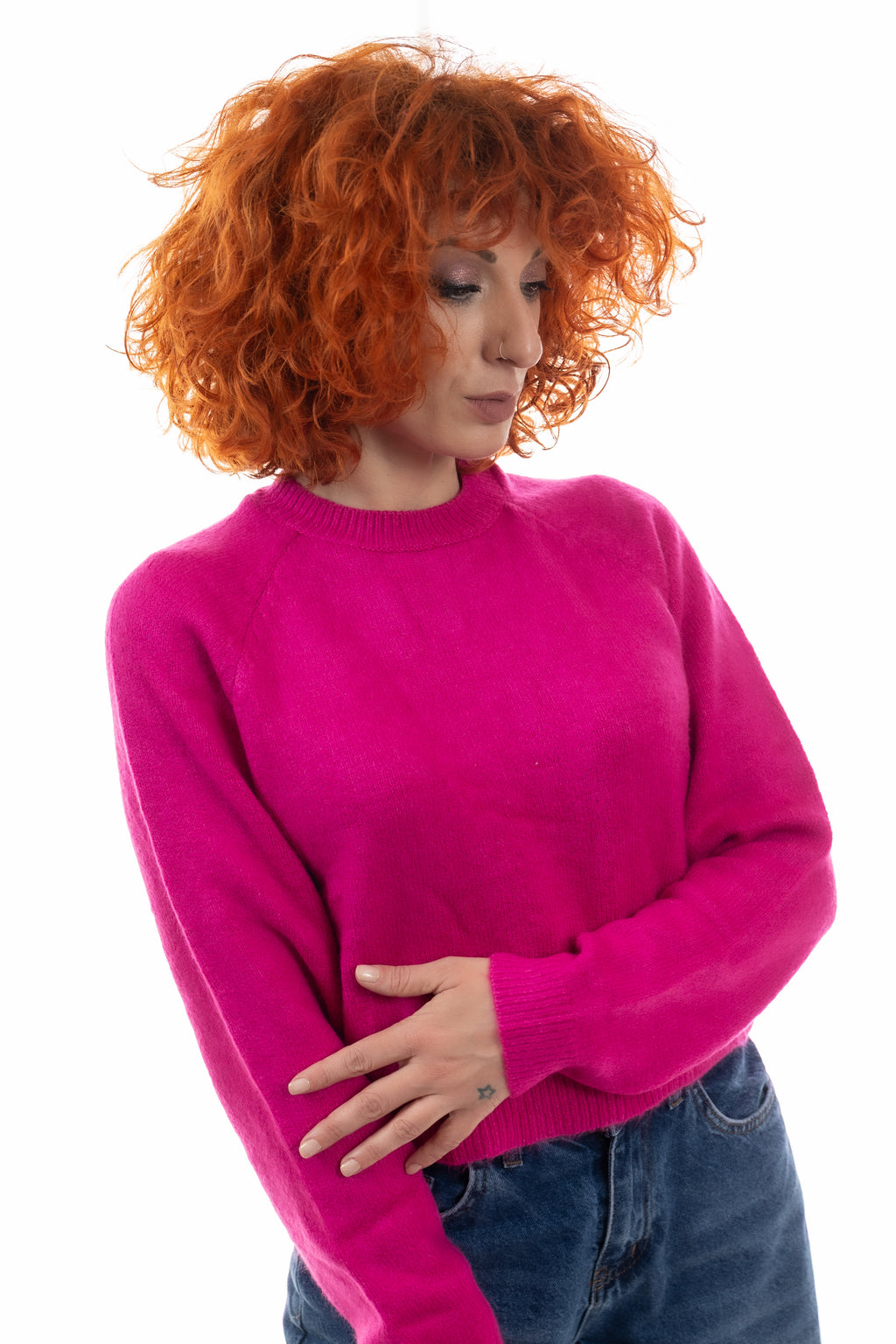 Φούξια Κοντό Πλεκτό One Size