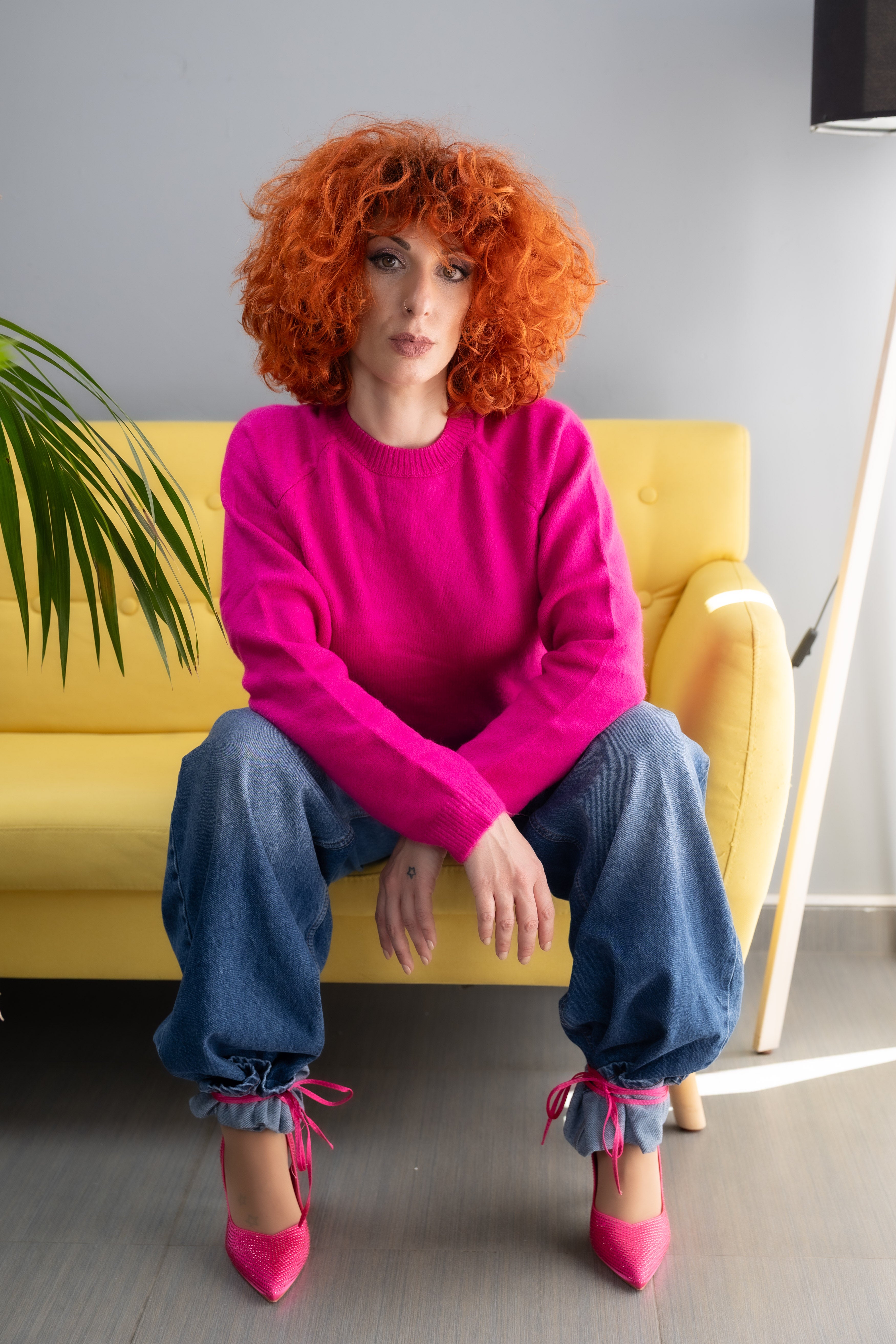 Φούξια Κοντό Πλεκτό One Size