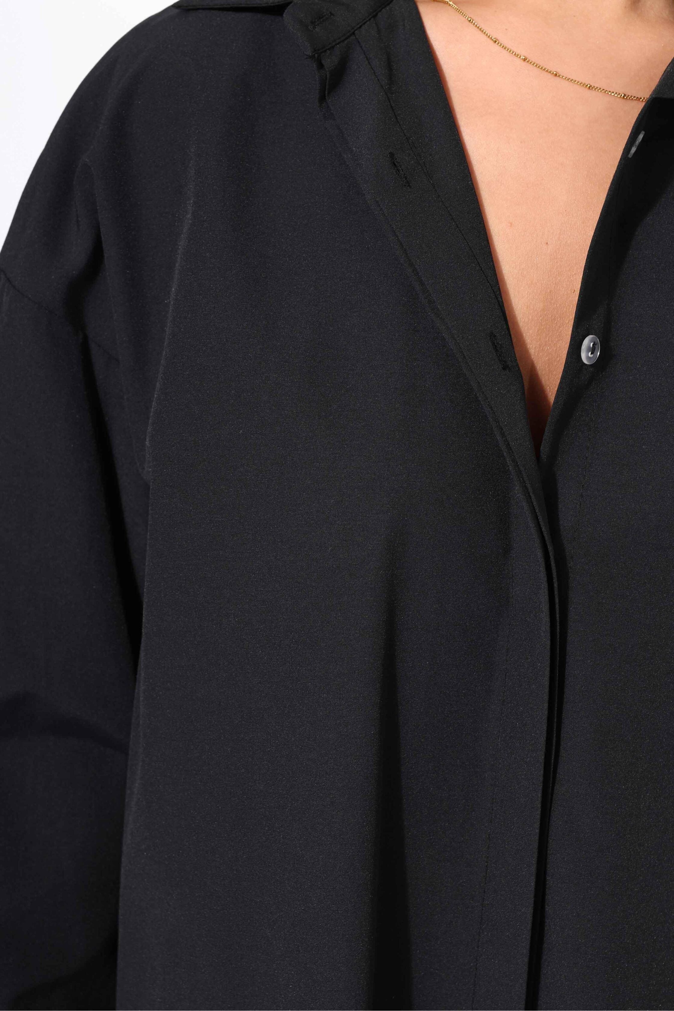 Oversized Πουκάμισο Με Κρυφό Κούμπωμα