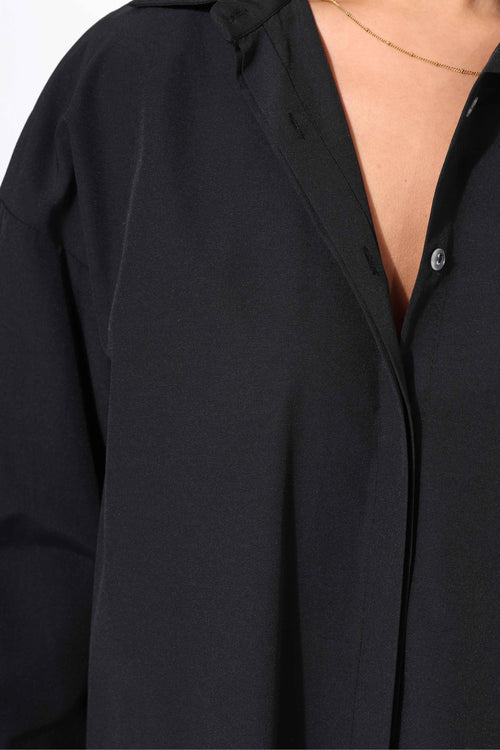 Oversized Πουκάμισο Με Κρυφό Κούμπωμα