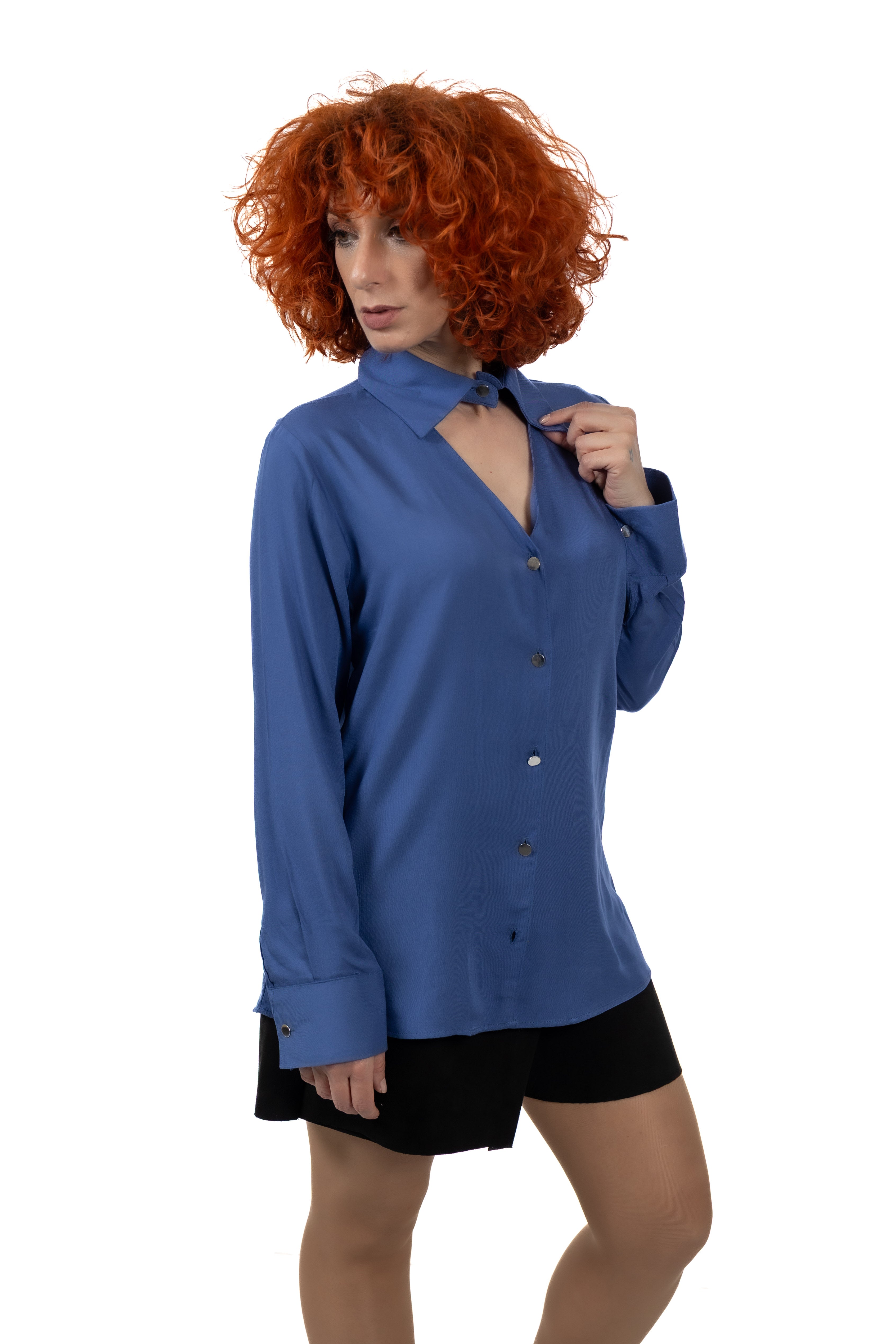 Πουκάμισο Με Ιδιαίτερο Κούμπωμα Στον Γιακά