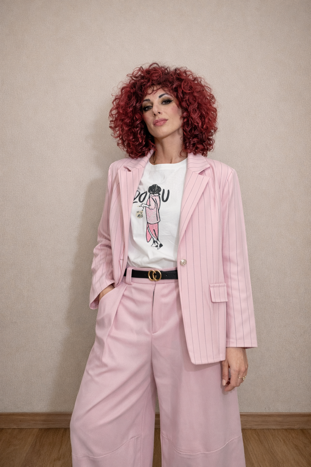 Ριγέ Μονόκουμπο Σακάκι