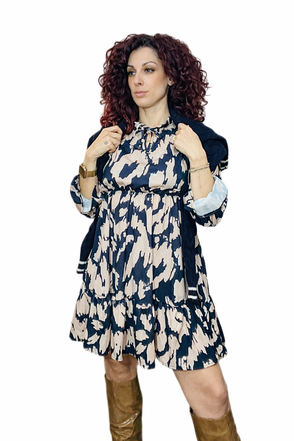 Βαμβακερό Φόρεμα Με Βολάν