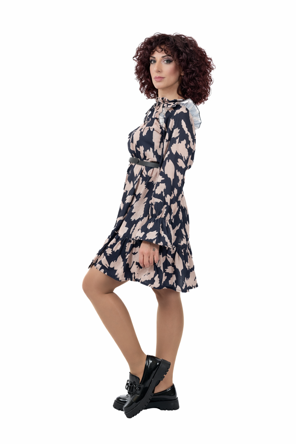 Βαμβακερό Φόρεμα Με Βολάν