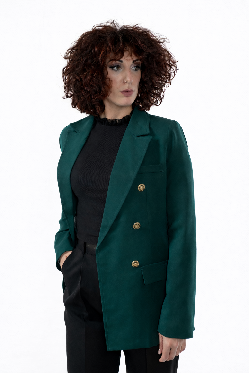 Σταυρωτό Slim Fit Σακάκι