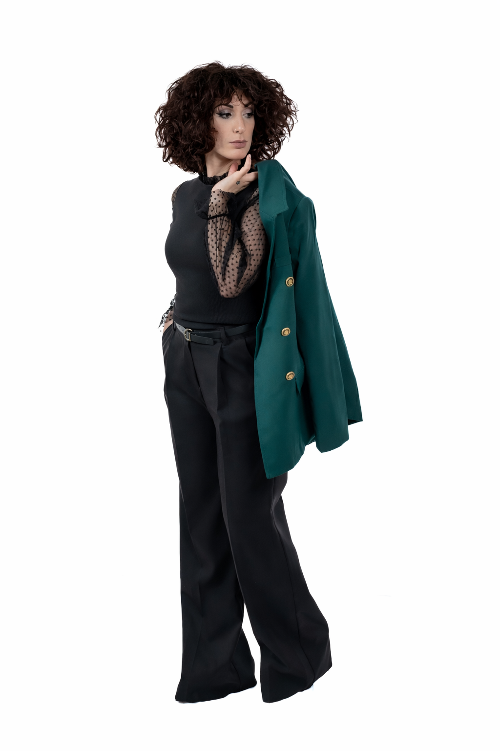 Σταυρωτό Slim Fit Σακάκι