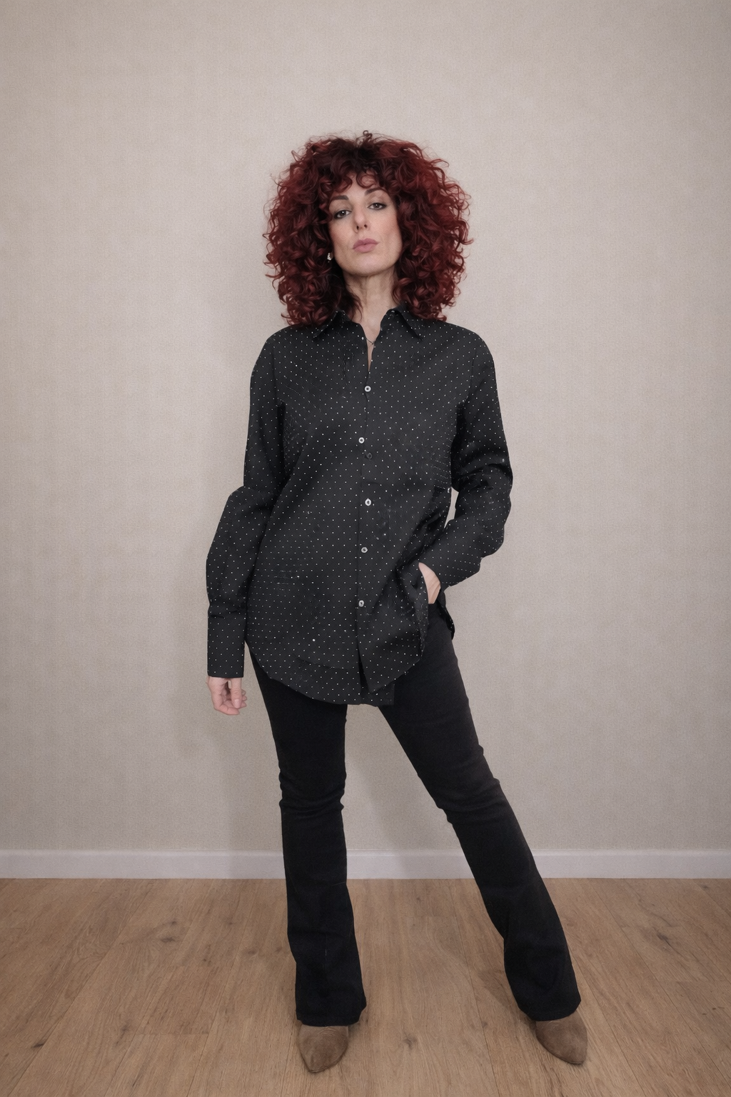 Βαμβακερό Πουκάμισο Με Strass