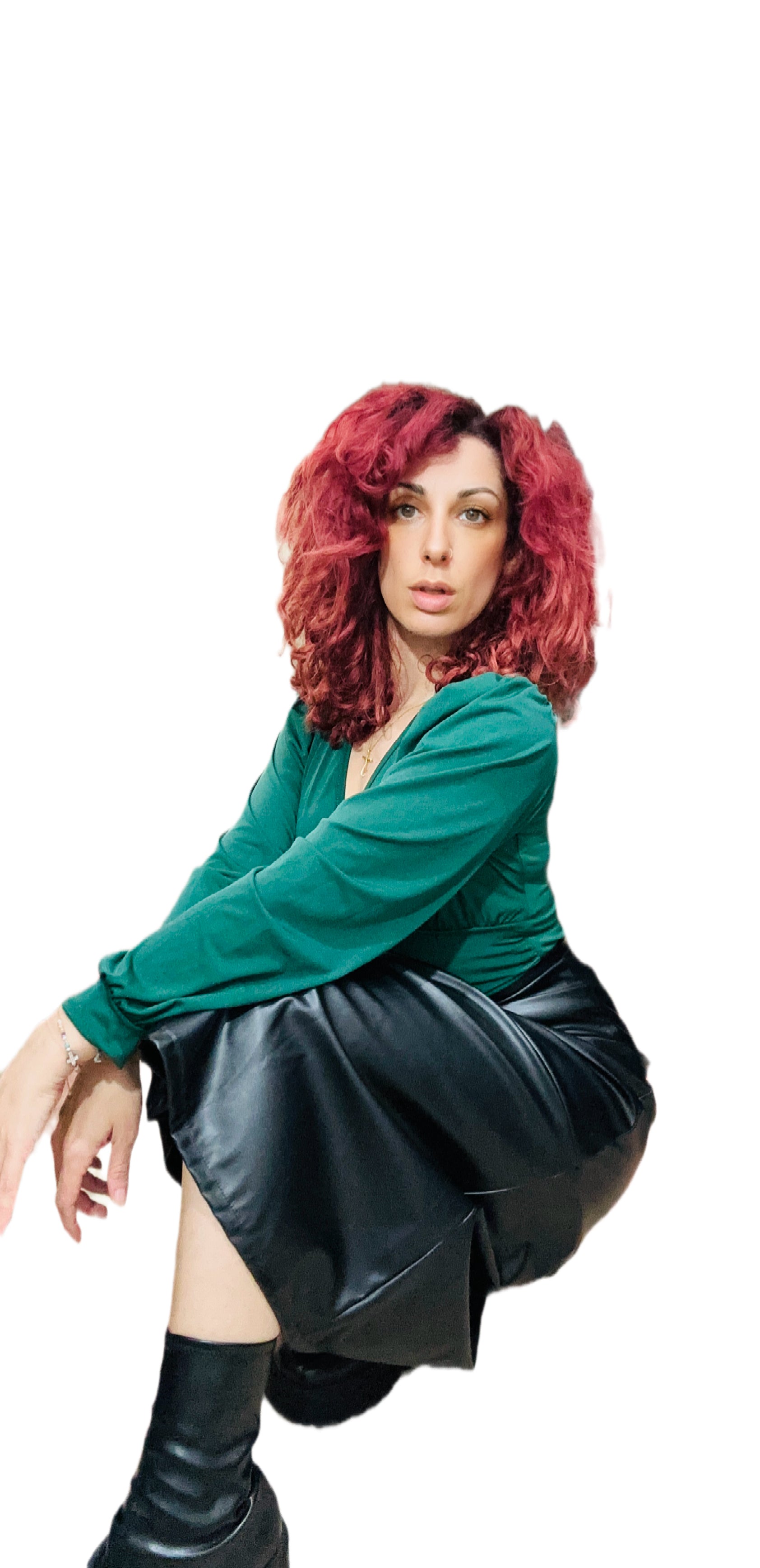 Μαύρη φούστα δερματίνη