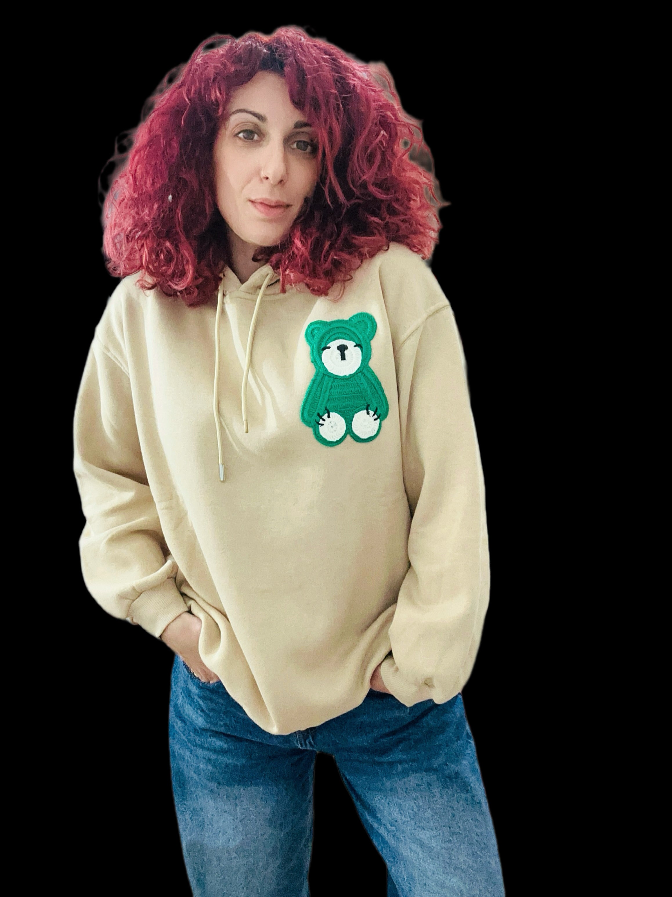 Βαμβακερό Φούτερ με Κέντημα Αρκουδάκι